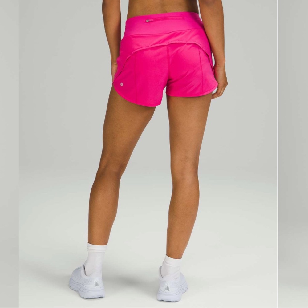 Lululemon Speed Up Mid-Rise Lined Shorts 4” — Sonic Pink, Size 2 - Picture 9 of 9